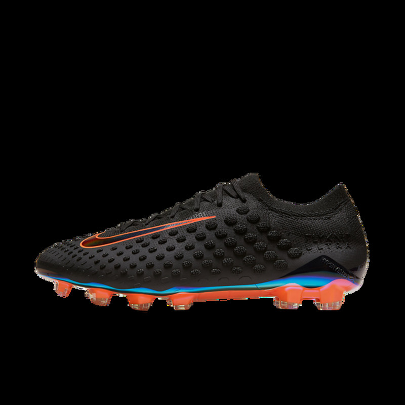 Nike hypervenom phantom fg outlet soccer cleats (black/bright citrus)