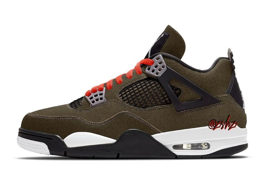 An Air Jordan 4 "Olive Canvas" Drops in Autumn 2022