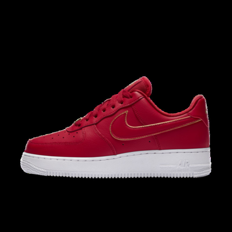 Nike WMNS Air Force 1 '07 'Red' Gold Swoosh Pack | AO2132-602