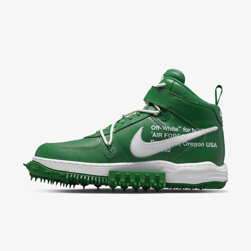 Off-White x Nike Nike Repeat Pack Sorte joggingbukser med logobånd og tætsiddende buksekanter Mid Pine Green | DR0500-300