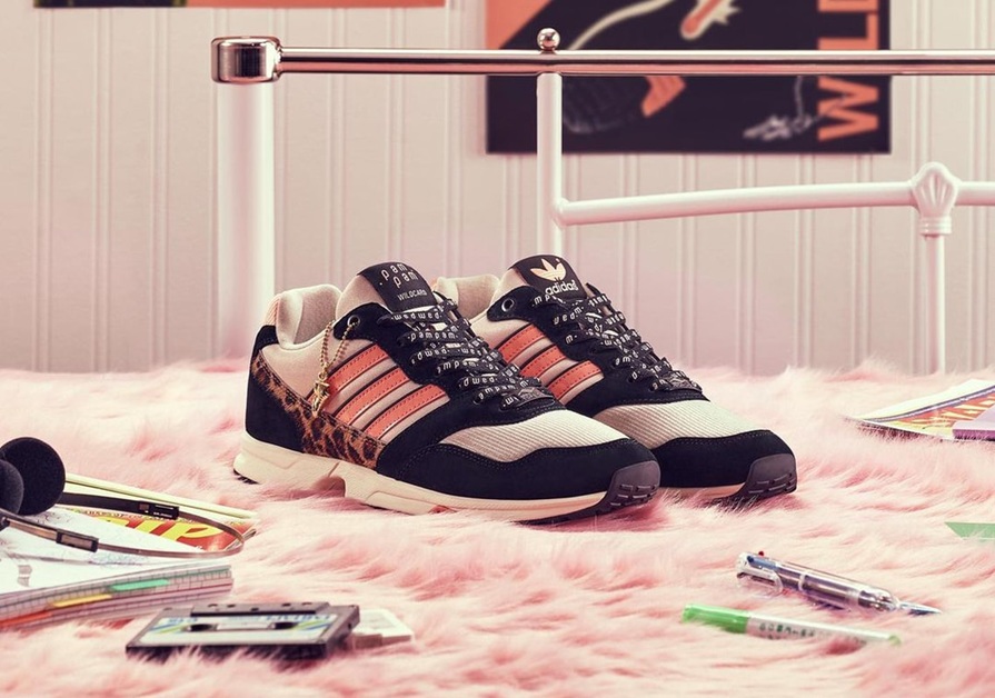 Leopardenmuster bei dem ZX 1000 von pam pam London und adidas