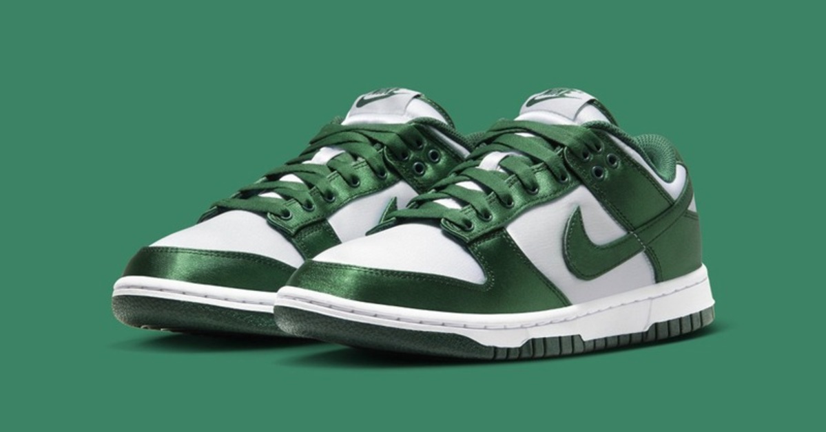 Check out the Official Images of the Nike Dunk Low WMNS "Satin Green"