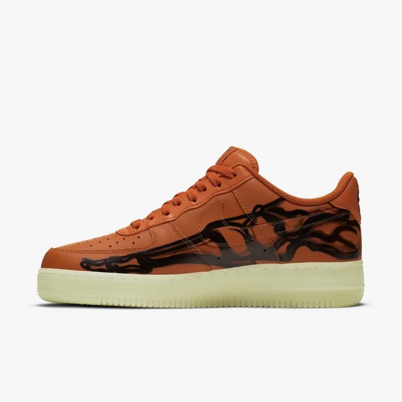 Nike Air Force 1 Orange Skeleton | CU8067-800