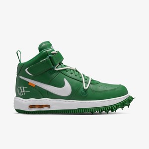 Off-White x studs Nike Air Force 1 Mid Pine Green | DR0500-300