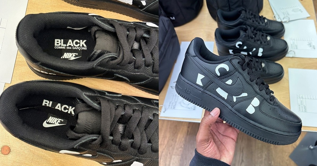 COMME des GARÇONS and Nike Unveil Black Air Force 1 Low for Spring/Summer 2025