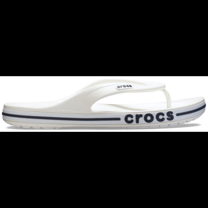 Crocs Unisex Bayaband Flips White / Navy, 205393-126