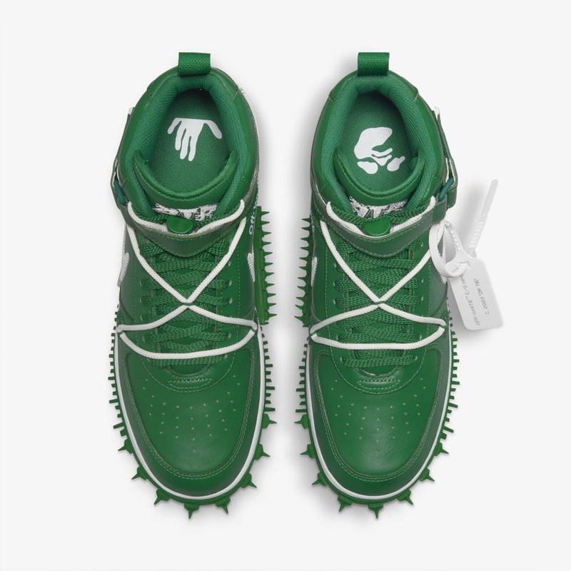 Off-White x Nike Nike Repeat Pack Sorte joggingbukser med logobånd og tætsiddende buksekanter Mid Pine Green | DR0500-300