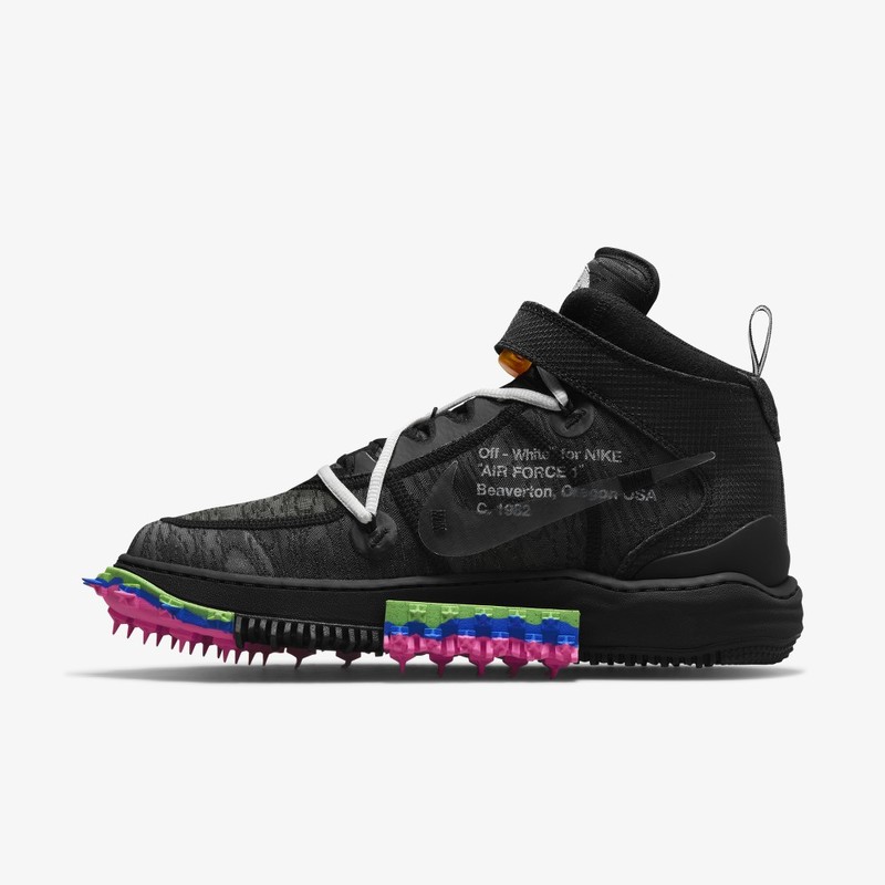 Off-White x Nike Air Force 1 Mid Black | DO6290-001