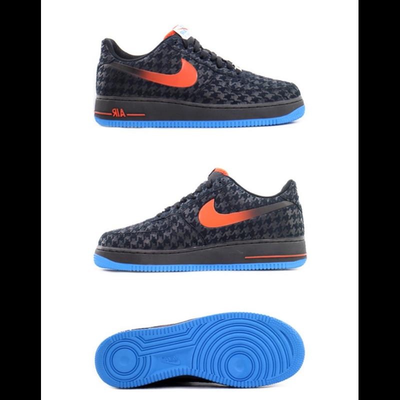 Nike Air Force 1 Black/Team Orange-Photo Blue | 488298-050