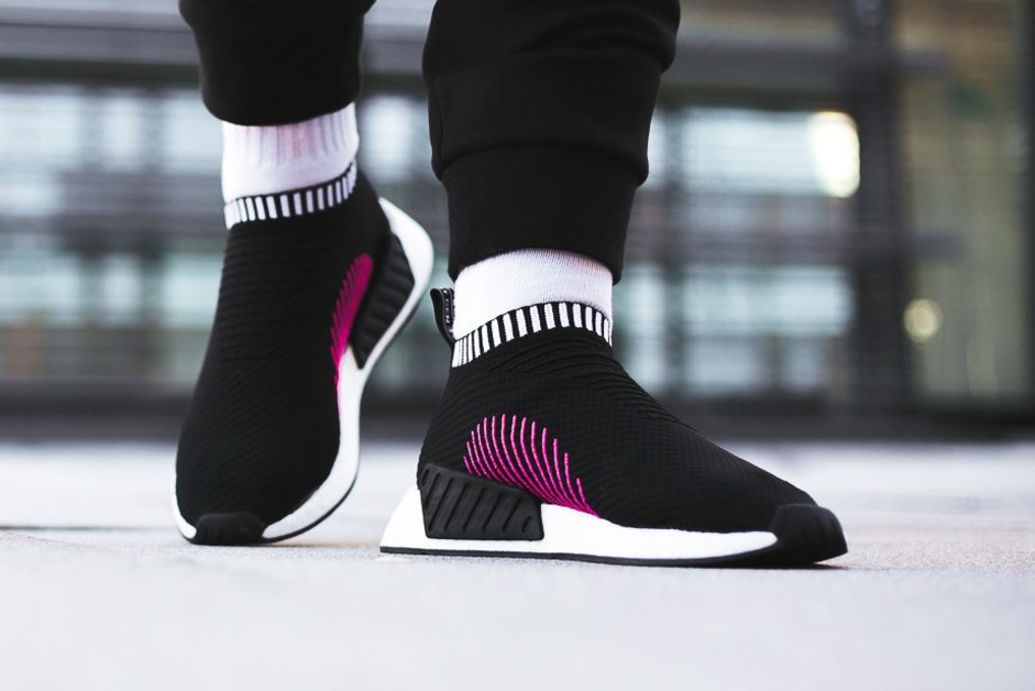 First Look adidas NMD CS2 Black Pink Grey Pink Grailify