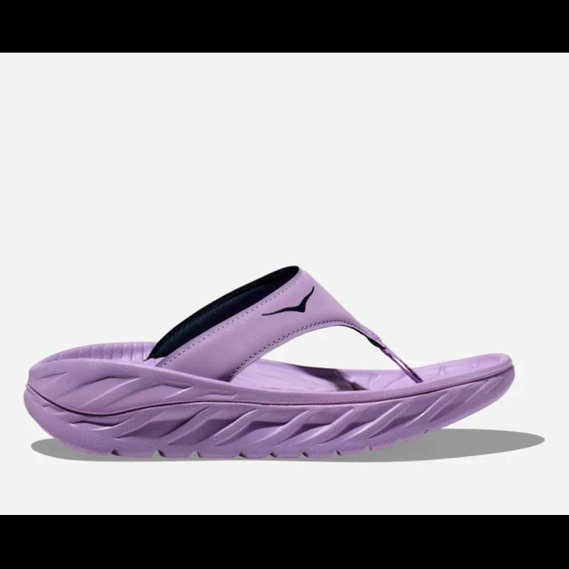 HOKA  Ora Recovery Flip Sandal in Violet Bloom/Outerspace, Size 5.5 | 1117910-VBOT-07