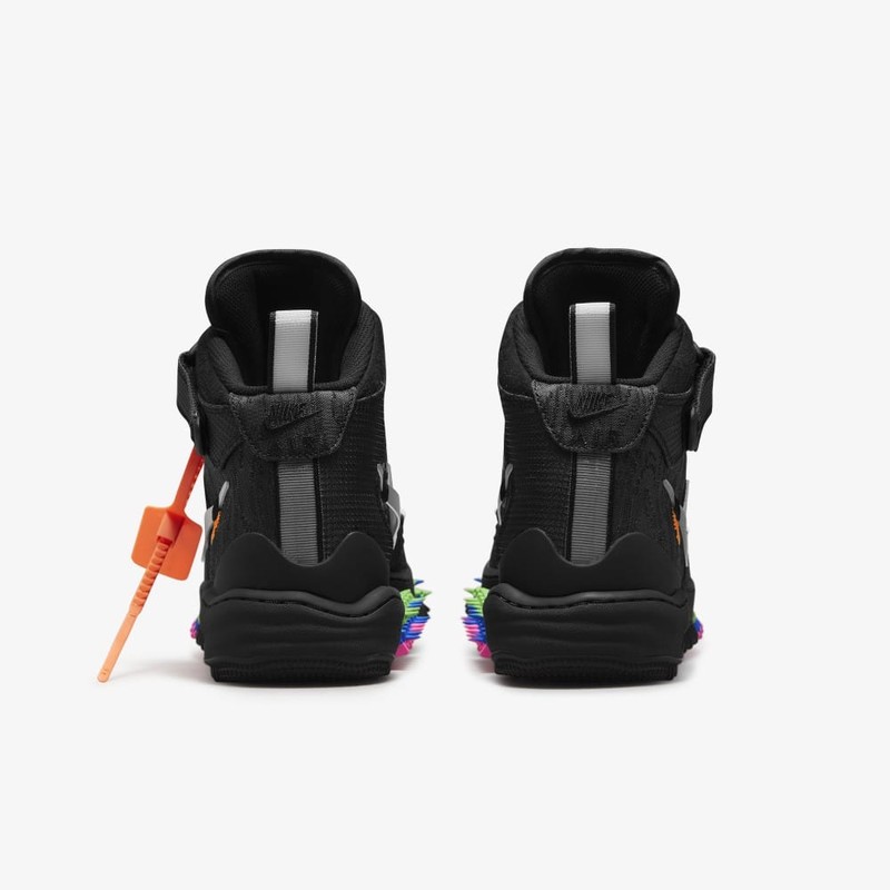 Off-White X Nike White Nylon and Mesh Force 1 mid Virgil Abloh Sneakers  Size 42.5 Off-White x Nike