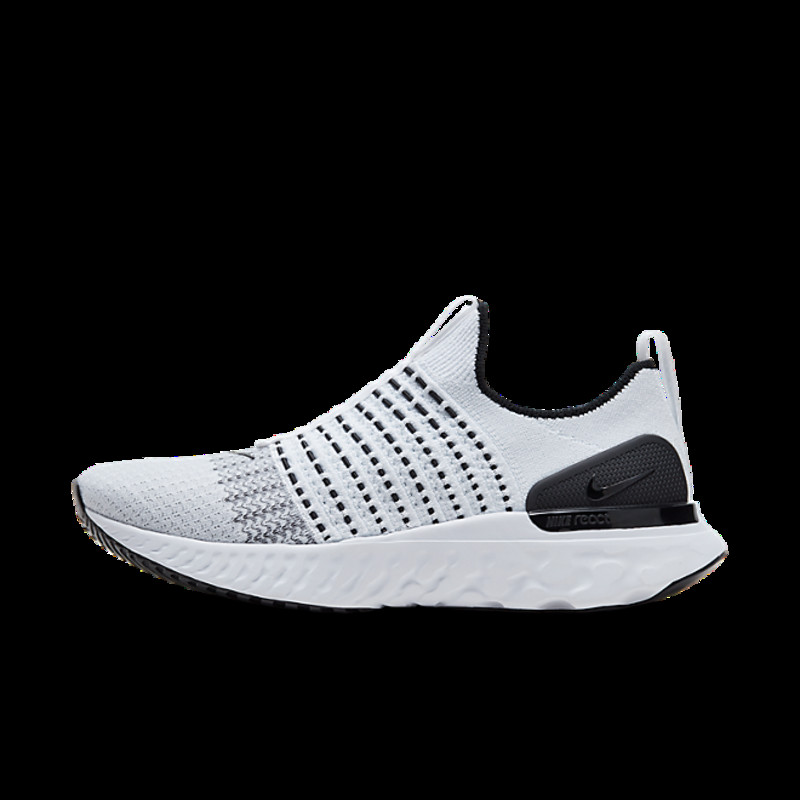 Nike React Phantom Run Flyknit 2 White Black | CJ0277-100