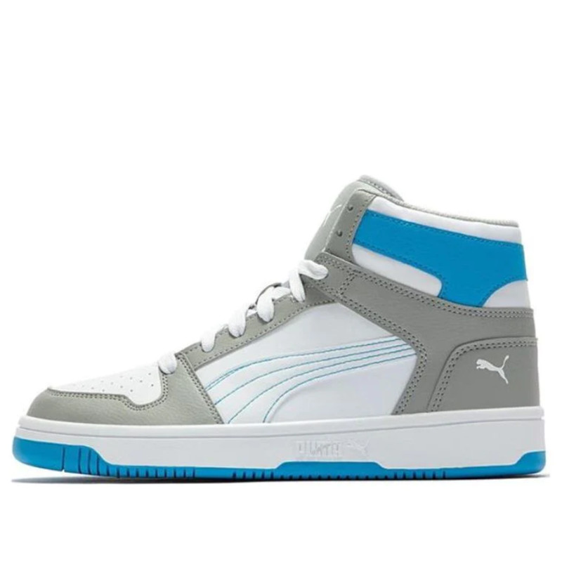 Puma Rebound Layup Grey White Blue Retro Basketball | 369573-28