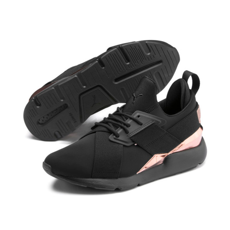 Puma muse noir store et rose