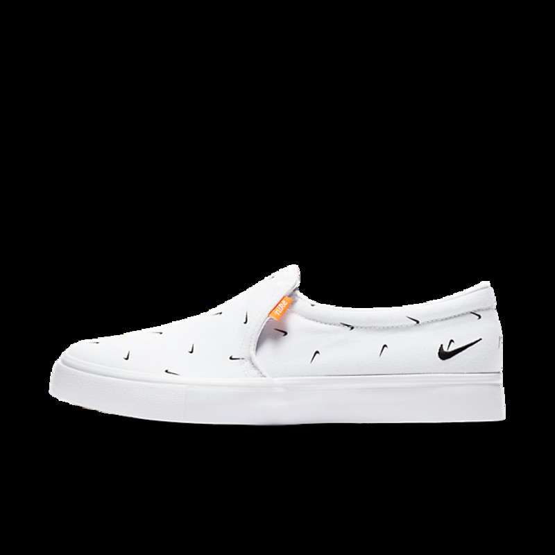 Nike Womens WMNS Court Royale 'Swoosh Print' White/Gum Light Brown/Total  Orange/Black Sneakers/Shoes CZ8095-100