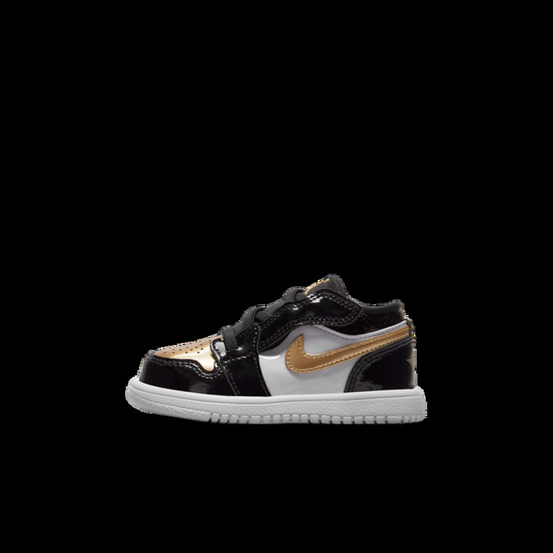 Kids Air Jordan 1 Low Alt Se Bt TD Black Gold Retro Basketball | DZ6319-071