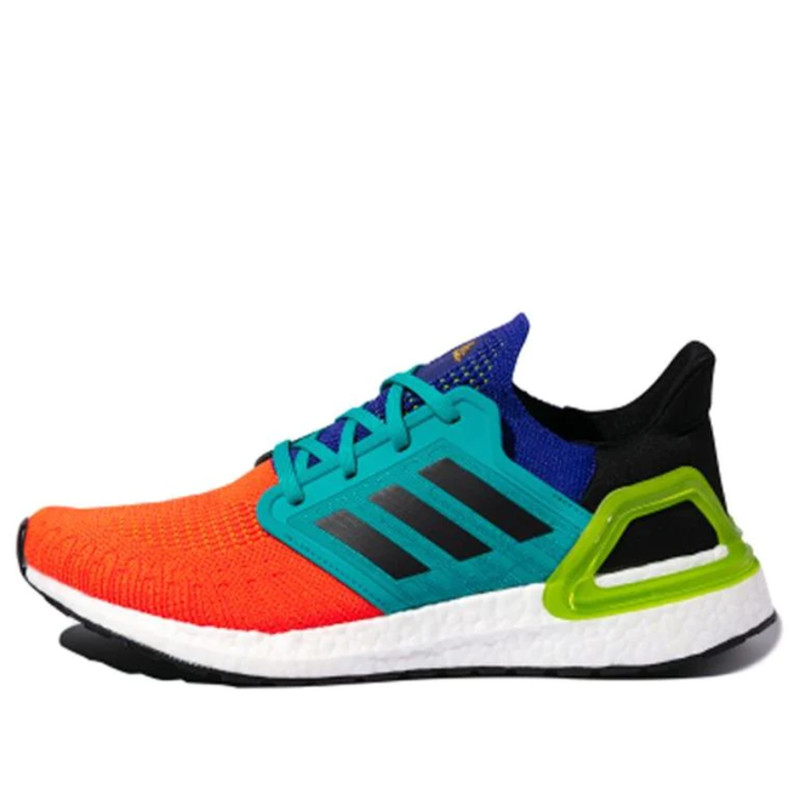 adidas Ultraboost 20 BLUEGREEN/RED/BLACK/PURPLE Marathon Running | GV7164