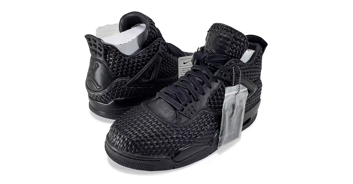 Bald erhältlich: Air Jordan 4 Premium „Black Woven“ Bald erhältlich: Air Jordan 4 Premium „Black Woven“