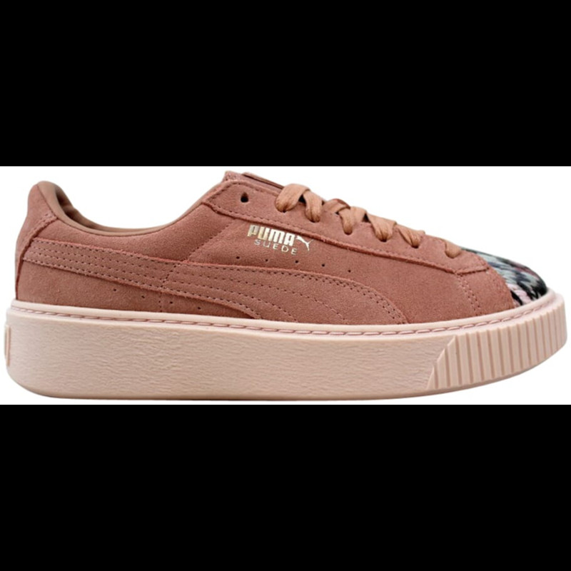 Puma suede best sale platform peach