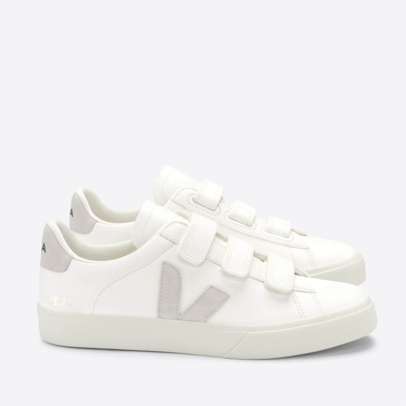 Leather sales velcro trainers