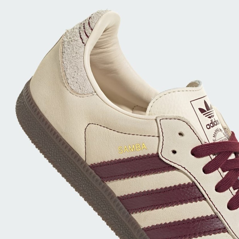 Adidas samba burgundy hot sale