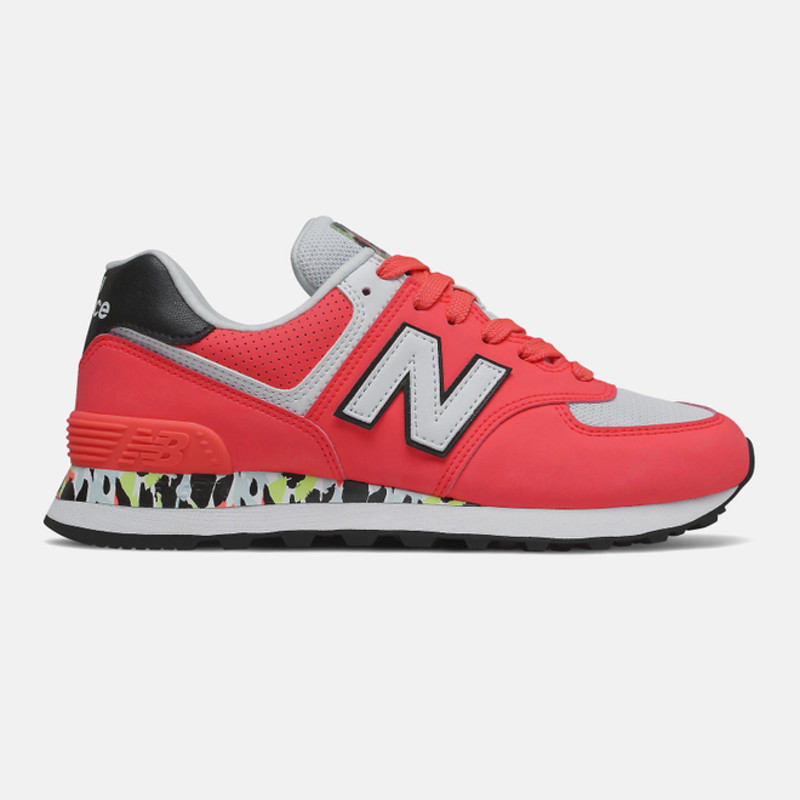 New Balance 574 - Vivid Coral with White | WL574CU2