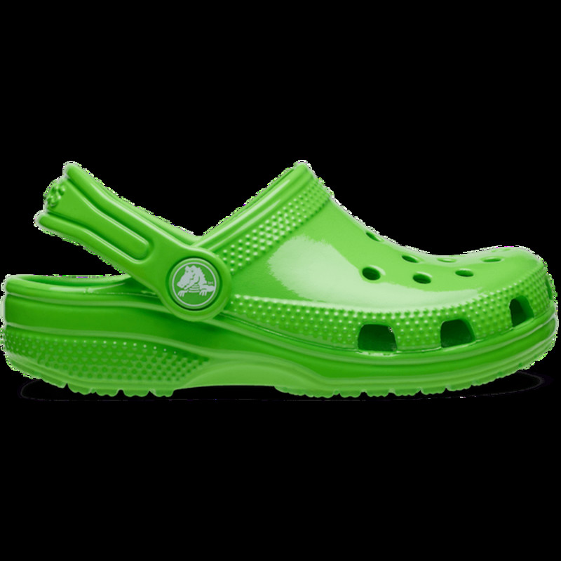 Crocs Kids Toddler Classic Neon Highlighter Clogs Green Slime | 209571-3WA