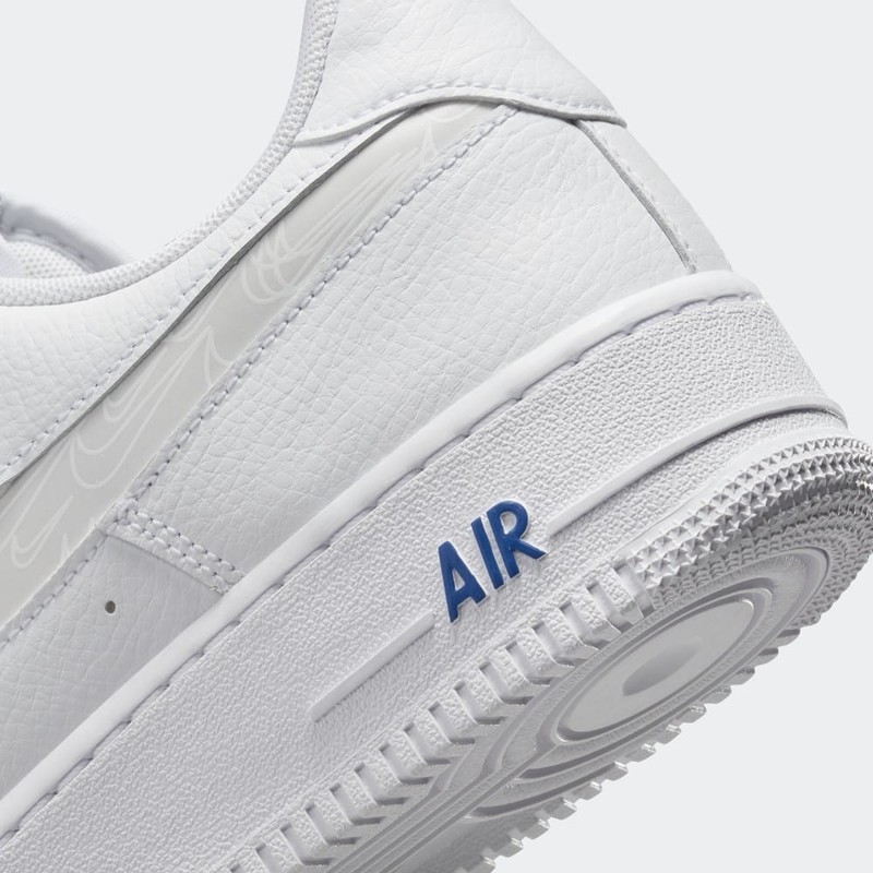 Nike Air Force 1 Low Reflective Swoosh White Blue, Where To Buy, FB8971-100