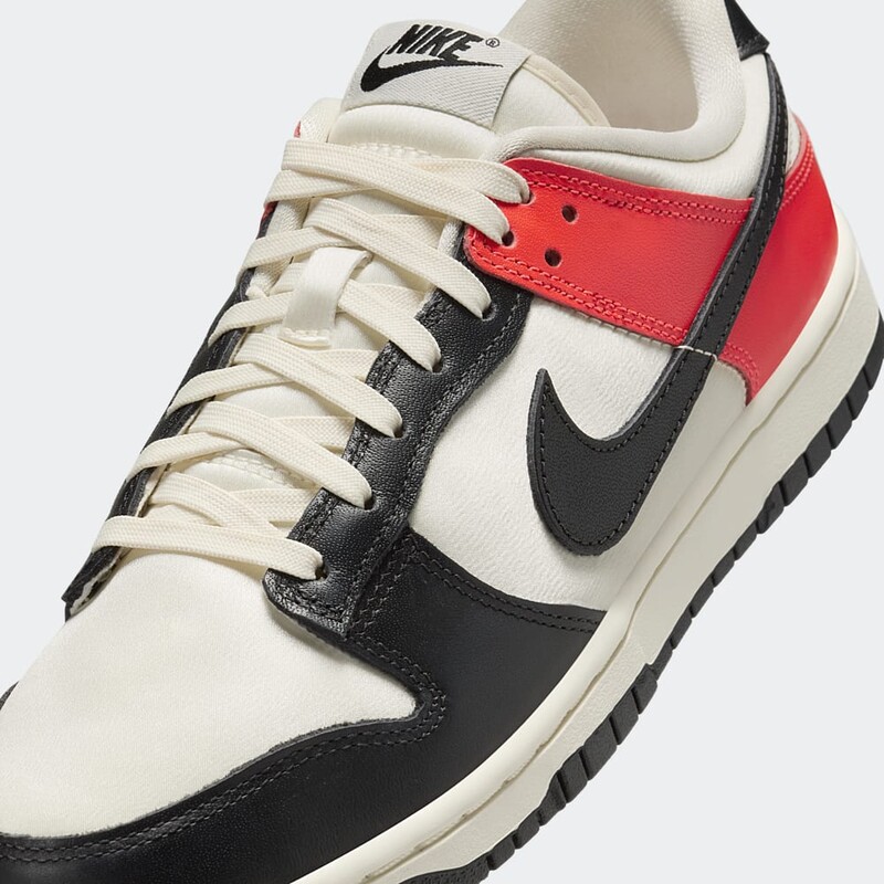 Nike Dunk Low "Black Toe/Bright Crimson" | HQ3423-635