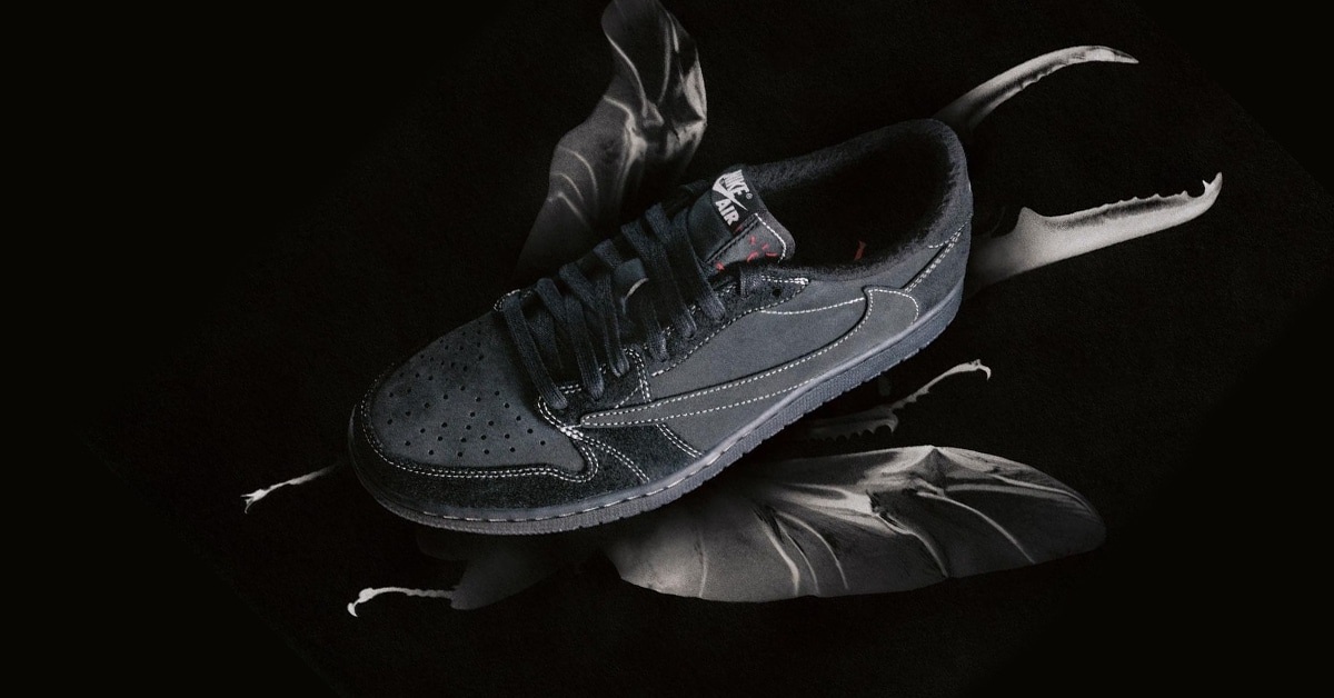 Offizielle Fotos des Travis Scott x Air Jordan 1 Low OG "Black Phantom"