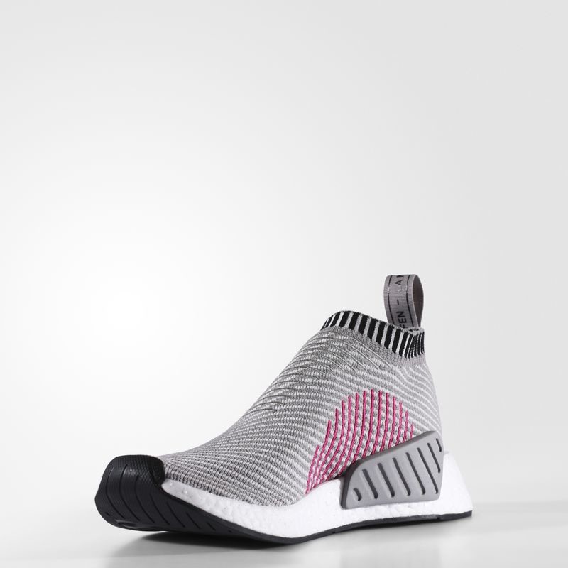 Adidas nmd womens grey and pink best sale