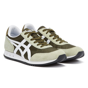 Onitsuka Tiger New York Mens Bronze Green / White Trainers | 1183A205-301