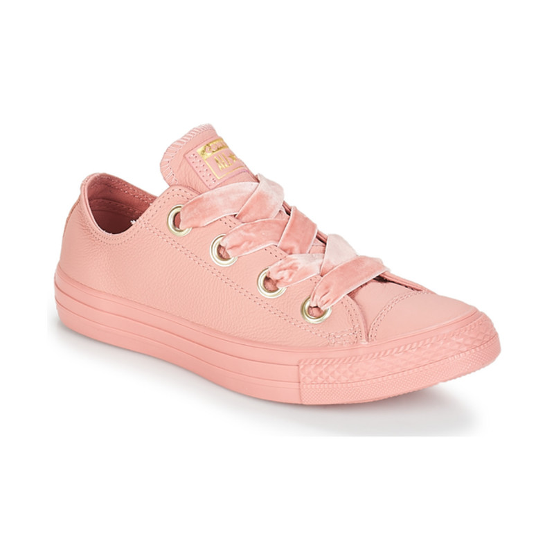 Converse pale pink big sales eyelets glitter ox trainers