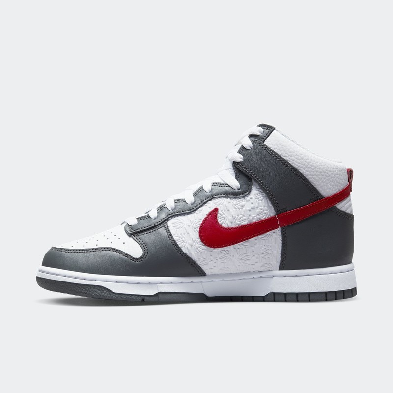 Nike Dunk High Hoops Grey/Red | FD0668-001