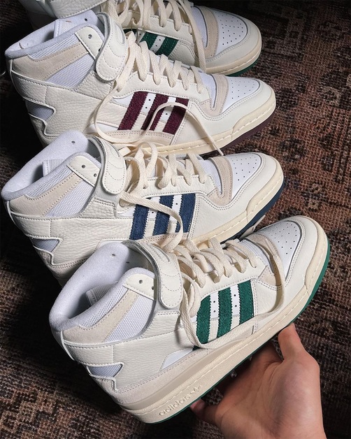 Packer soll diese drei adidas Forum 84 Hi in den Farben grün, blau und rot droppen