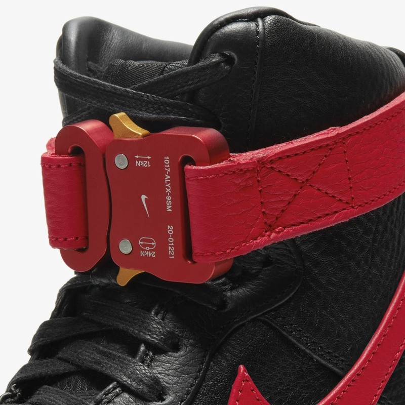 Nike Air Force 1 High Alyx Black University Red