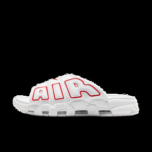 Nike Air More Uptempo Slide White University Red | FD9883-100