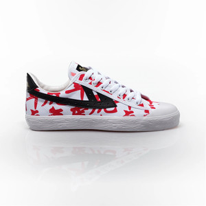 Warrior Shanghai WB-1 White/Black Red Embroidery Outline | WB-1/YEAR-TIGER