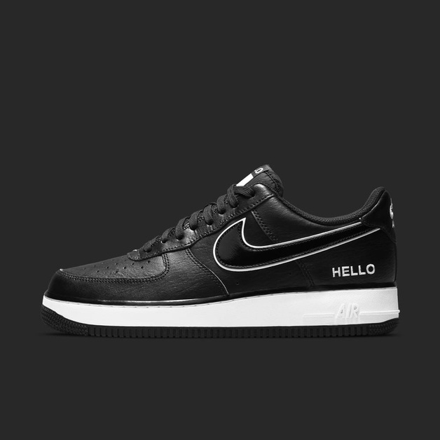 Nike kreiert einen weiteren Air Force 1 „Hello My Name Is“ in Schwarz