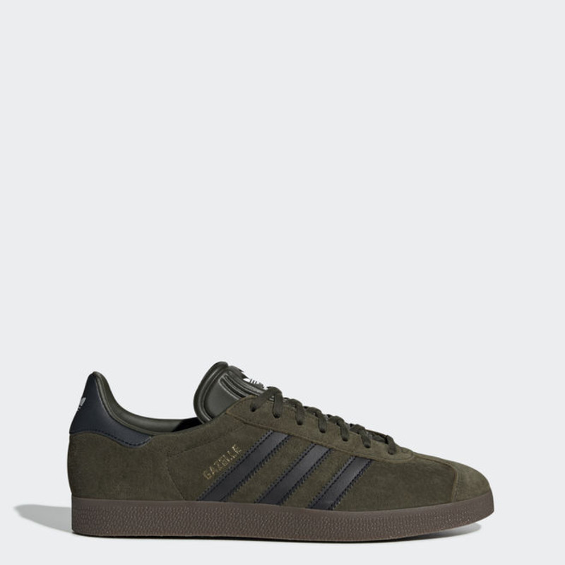 Adidas gazelle night cargo / core black / clearance gum5