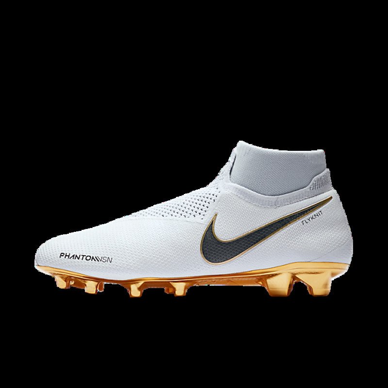 Nike phantom vision elite best sale df fg white metallic gold