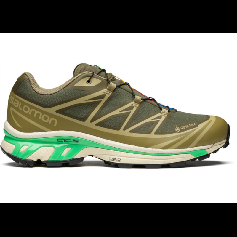 Salomon XT-6 GTX UNISEX - Trainers - olive night/dried herb/almond