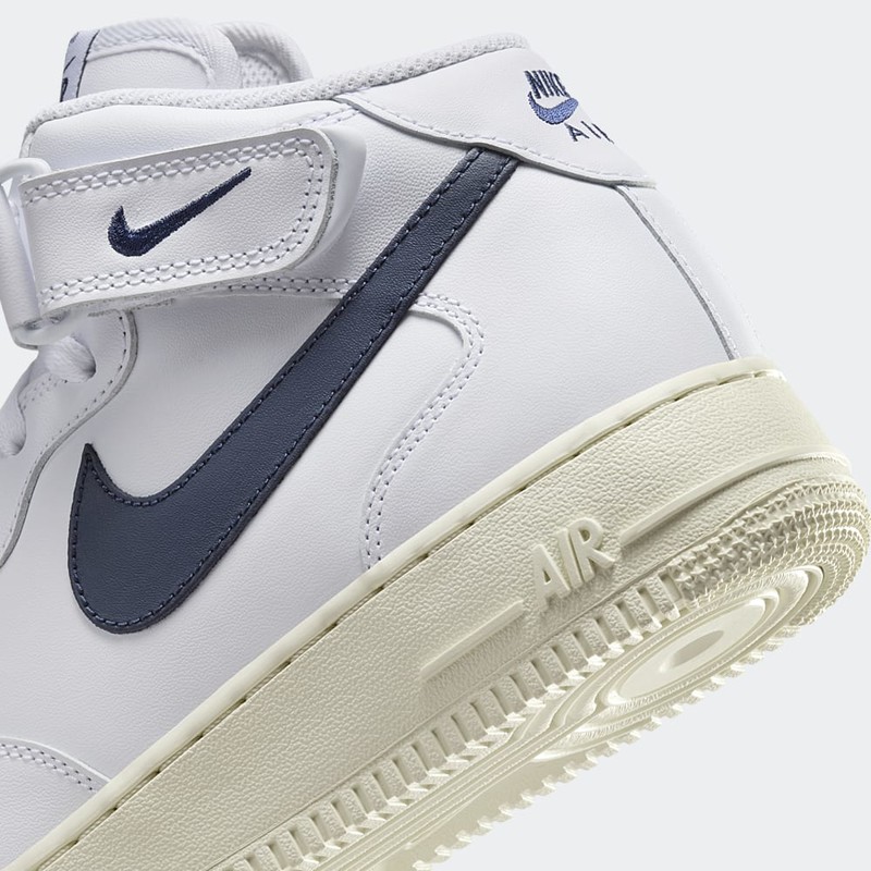 Nike Air Force 1 Mid "White/Navy" | DD9625-105