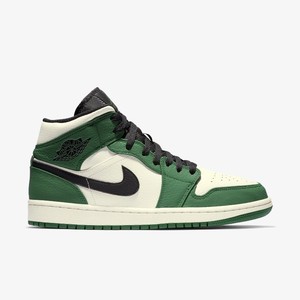 Air Jordan 1 Mid Pine Green/Black | 852542-301