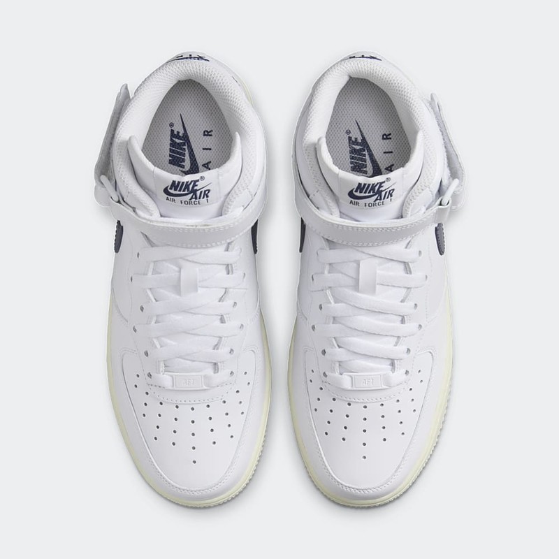 Nike Air Force 1 Mid "White/Navy" | DD9625-105