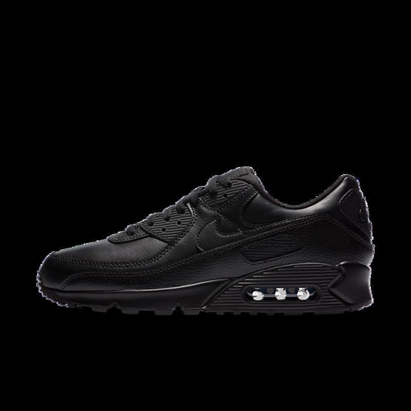 Nike Air Max 90 Leather Triple Black (2020) | CZ5594-001