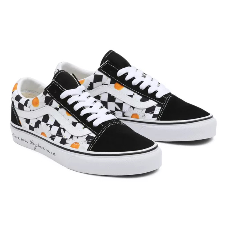 Vans old 2024 skool black pattern