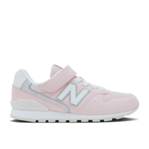 New Balance 996 Bungee Lace Top Strap Big Kid Wide 'Rose Pink White' | YV996XC3-W