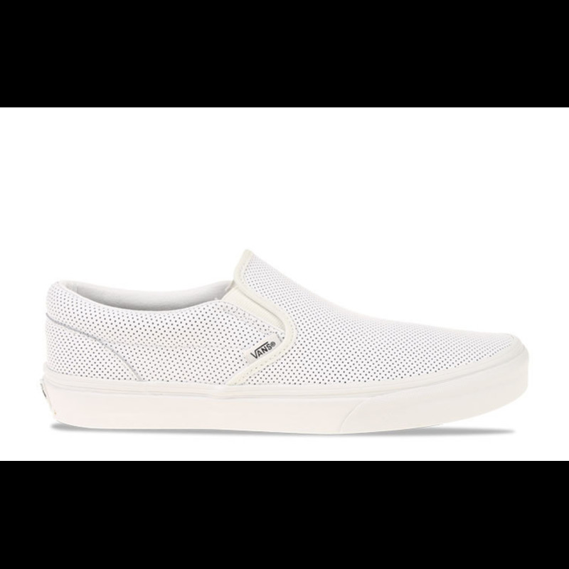 Vans leather clearance slip on sneakers